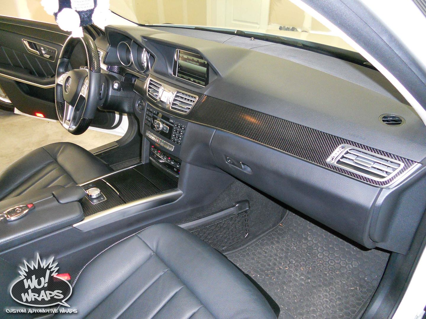 Mercedes EClass 2014 W212 Interior Trim Vvivid Vinyl 4D CF Vinyl Wrap